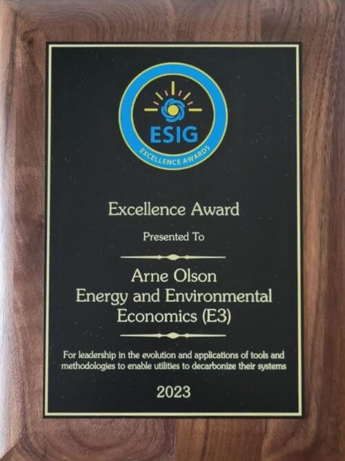 E3’s Planning Practice Wins Excellence Award from ESIG
